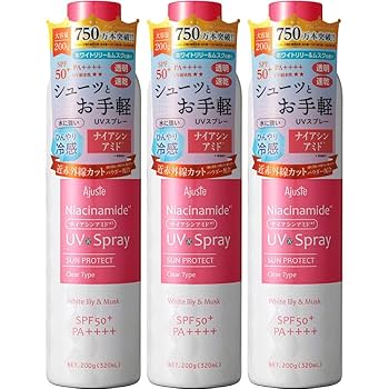 CHURUMI ナイアシンアミド 日焼け止め 4点セット Amazon.co.jp: アジャステ エアリータッチ UVスプレー